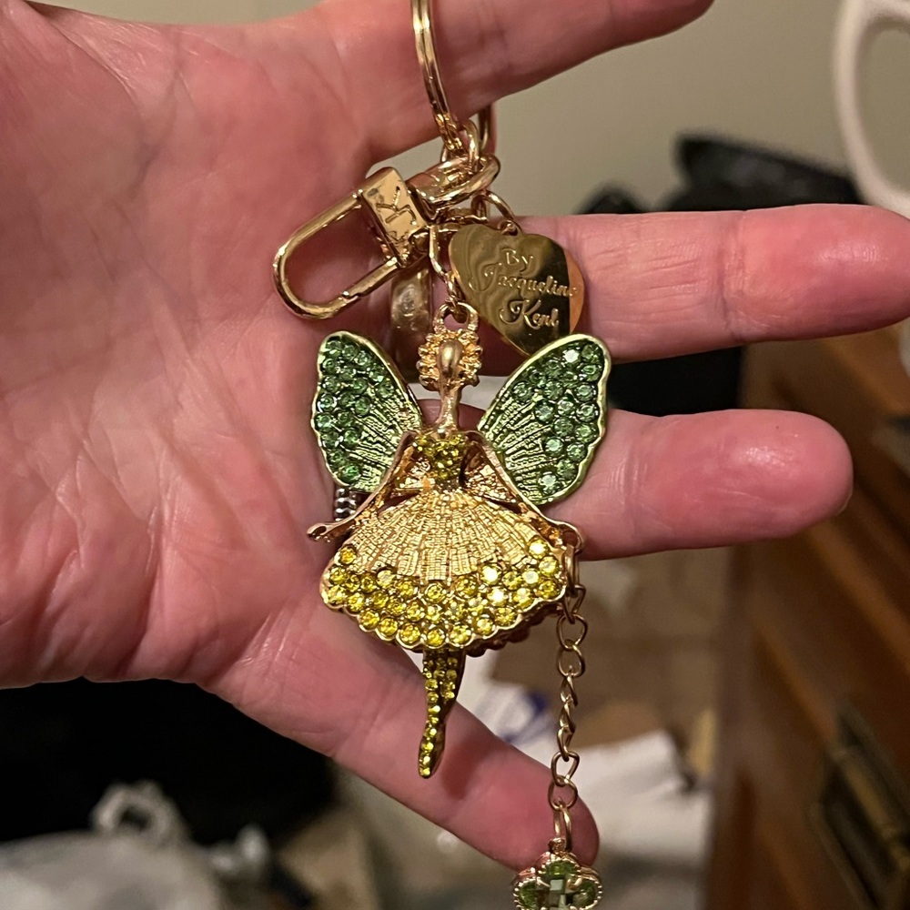 Gold and Green Fairy Keychain